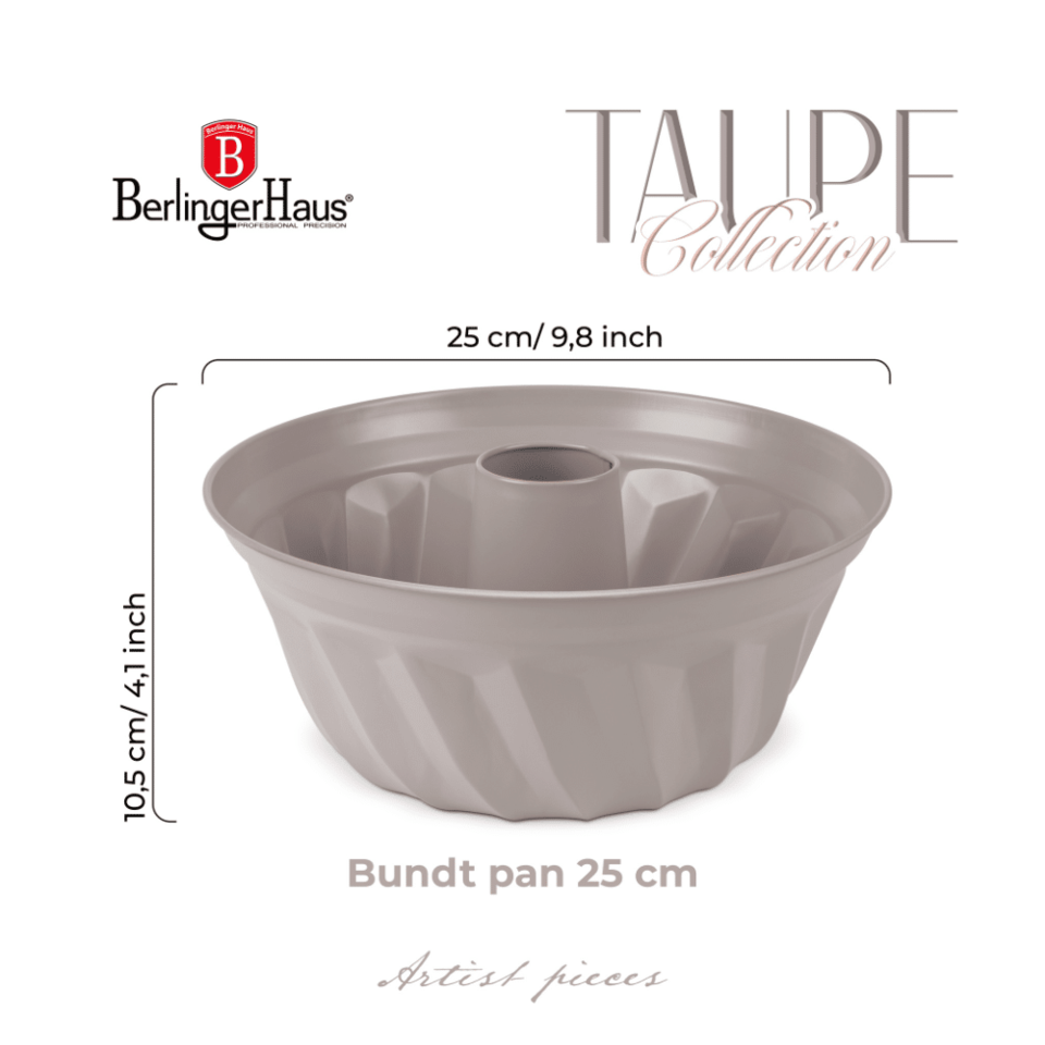 Bundt pan, 25 cm Berlinger Haus BH7998 Taupe