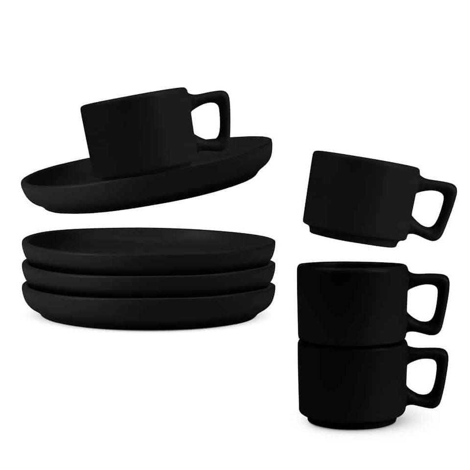 4+4 pcs espresso cup set Berlinger Haus BH10019 Matte Black