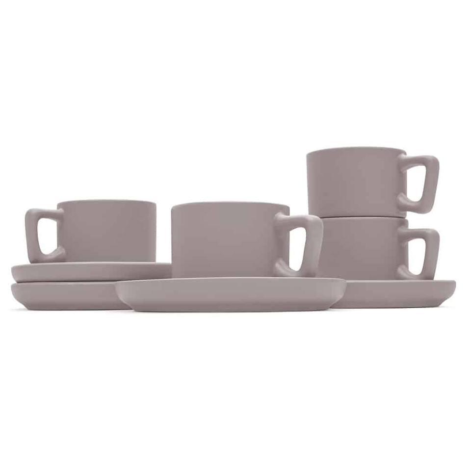 4+4 pcs espresso cup set Berlinger Haus BH10016 Taupe