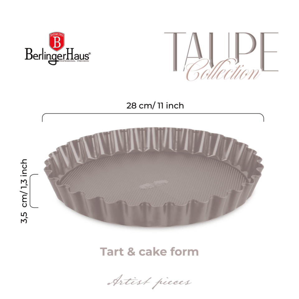 Tart/cake form, 28*3,5 cm Berlinger Haus BH8632 Taupe