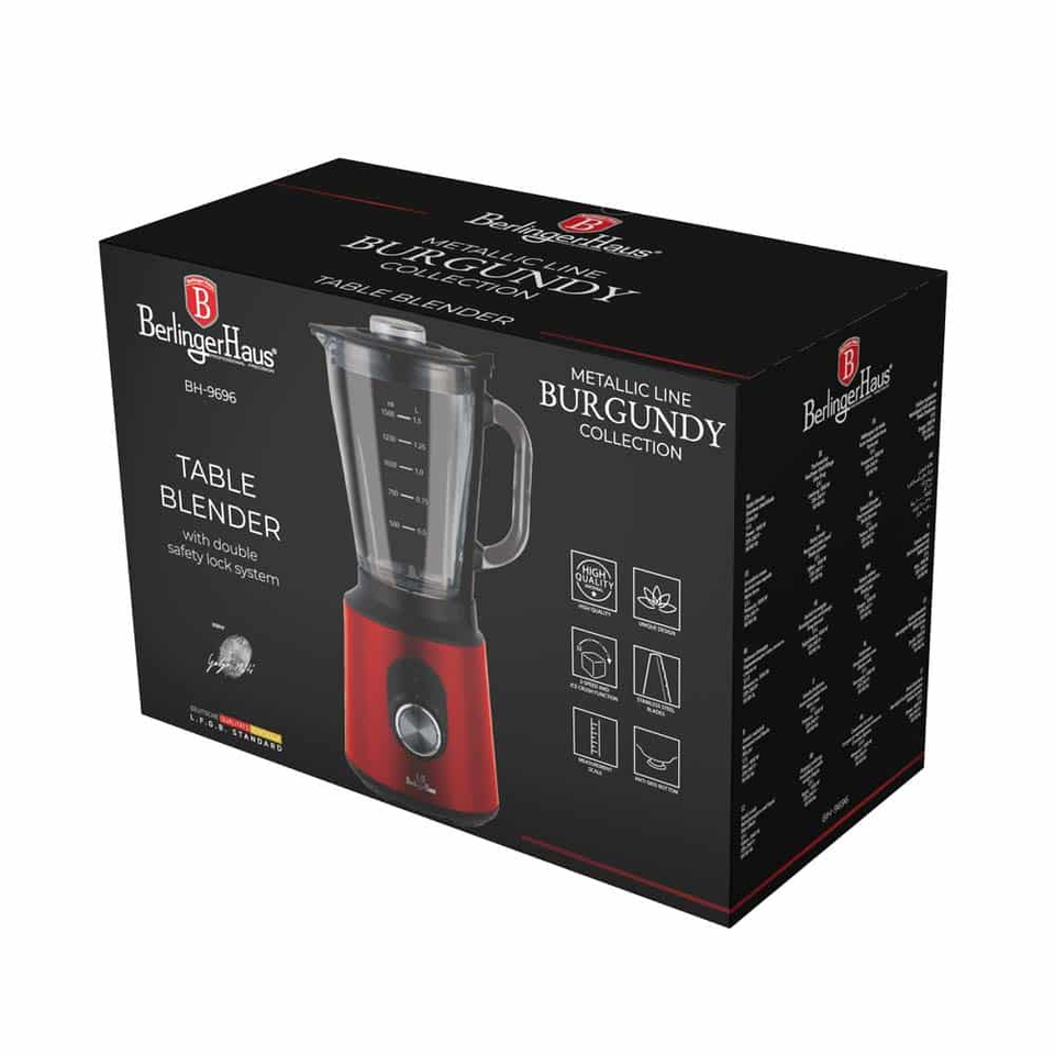 Table blender with 1,5L GLASS jar,1000 W Berlinger Haus BH9696