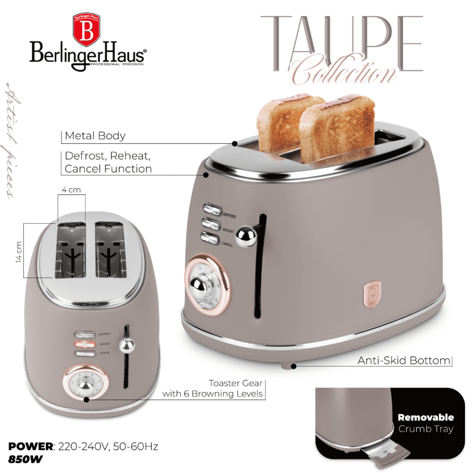 Toaster Berlinger Haus BH9518 Taupe