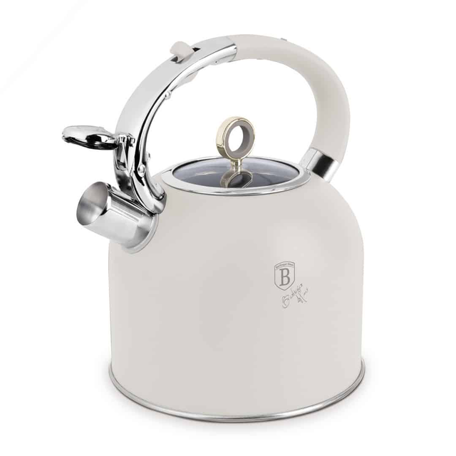 Kettle with Glass Lid 3.0L Matte Cream Induction – Berlinger Haus BH8915
