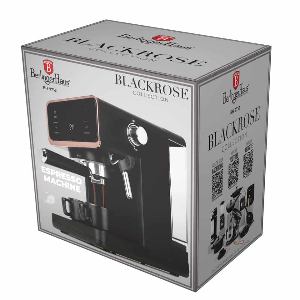Digital espresso coffee maker,3 in 1 Berlinger Haus BH9732