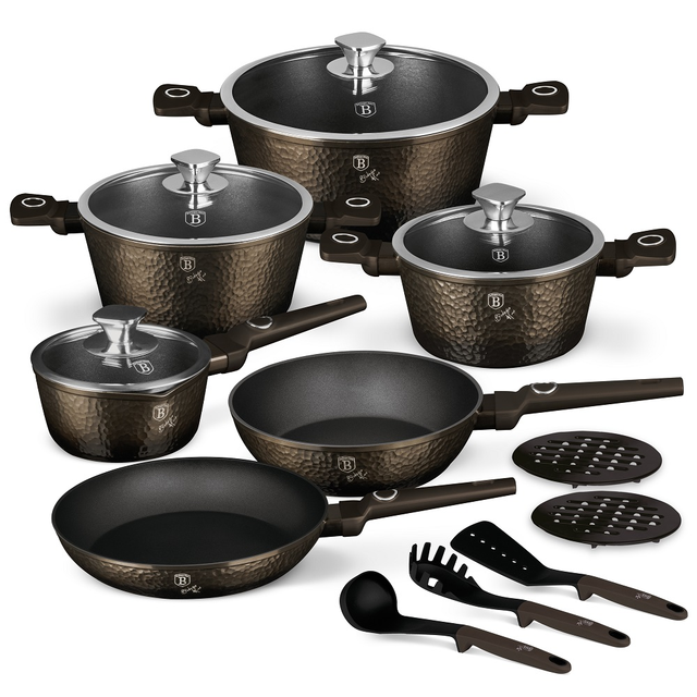 15 pcs cookware set Berlinger Haus BH8244 Black