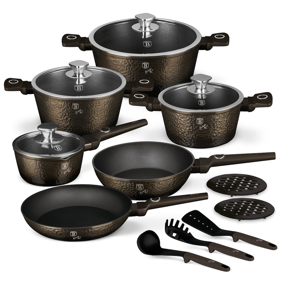 15 pcs cookware set Berlinger Haus BH8244 Black