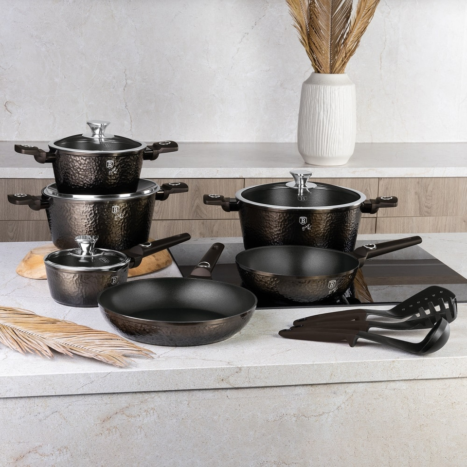 15 pcs cookware set Berlinger Haus BH8244 Black