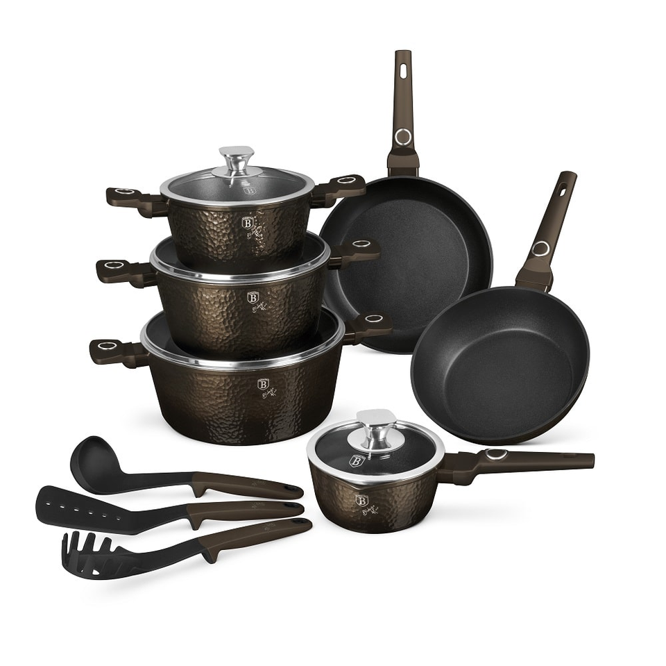 15 pcs cookware set Berlinger Haus BH8244 Black