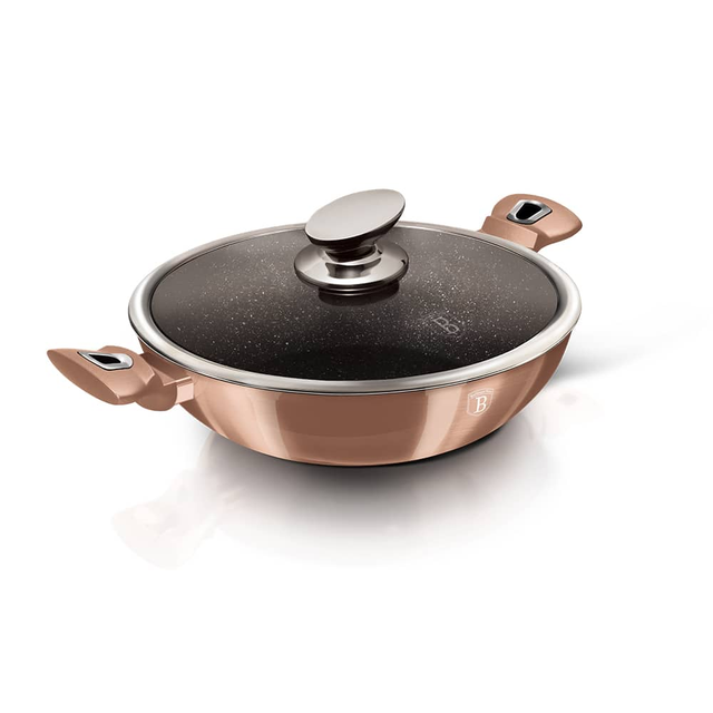 Wok with lid, 30 cm Berlinger Haus BH7100 Rose Gold