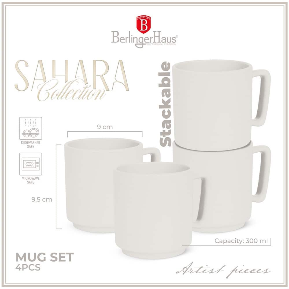 4 pcs mug set Berlinger Haus BH10010 Sahara
