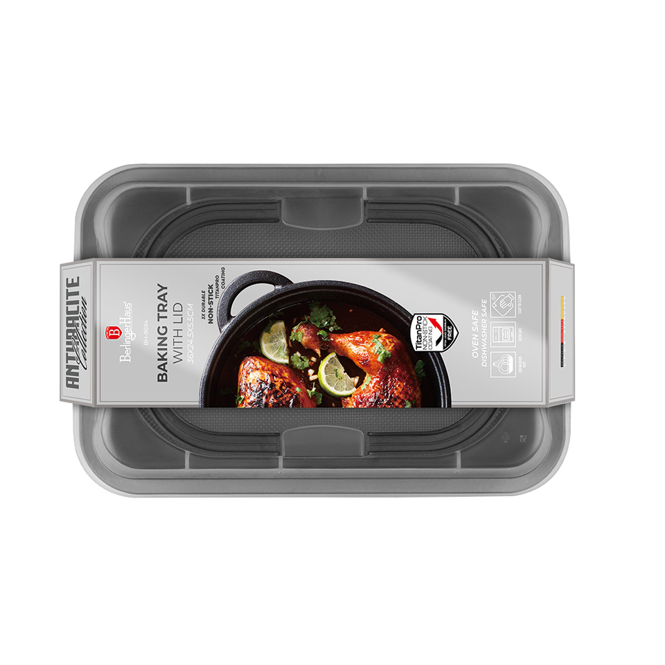 Oblong roaster with lid Berlinger Haus BH8694 Anthracite