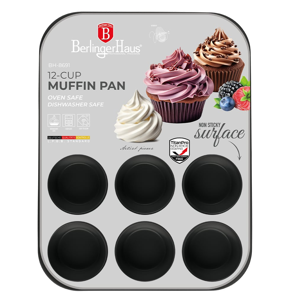 12 cups muffin pan Berlinger Haus BH8691 Anthracite