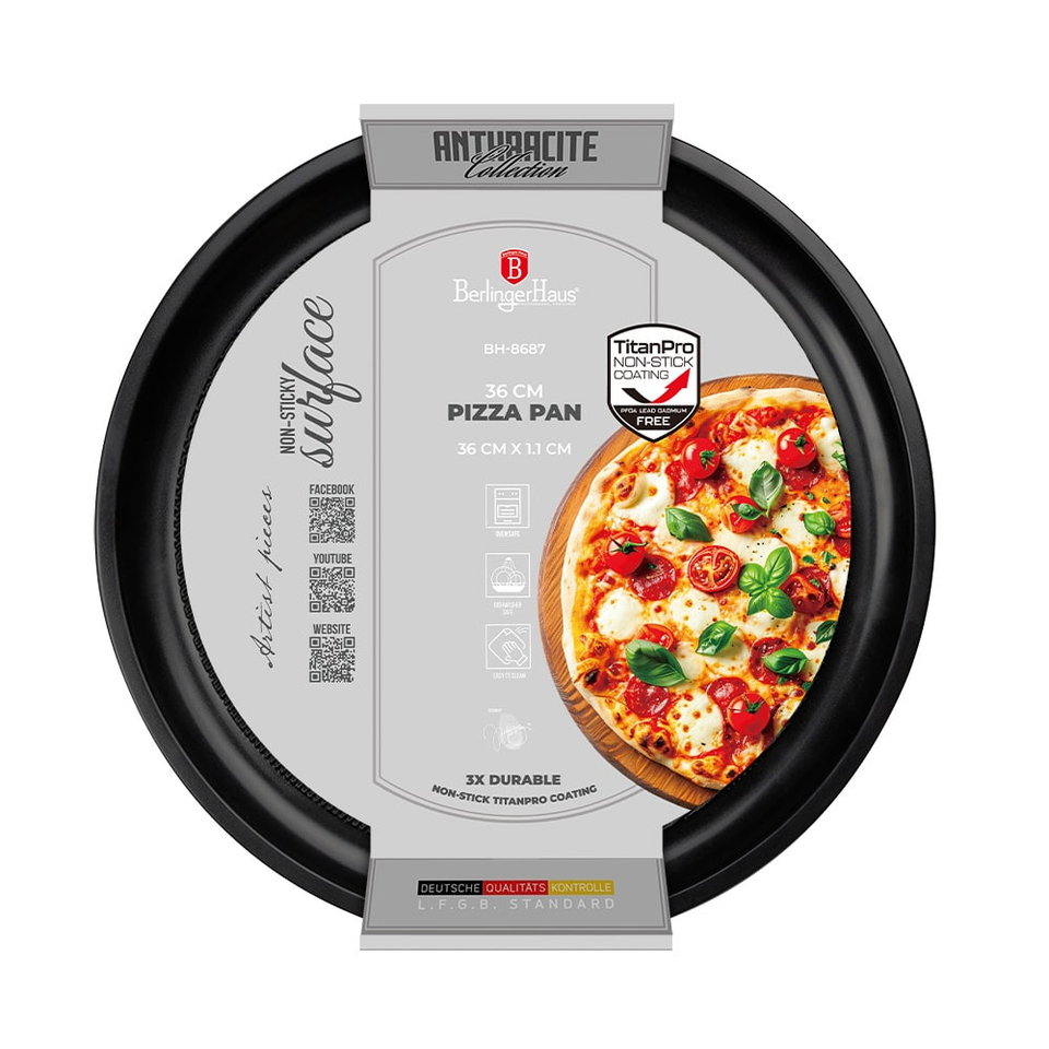 Pizza pan,36 cm Berlingr Haus BH8687 Anthracite