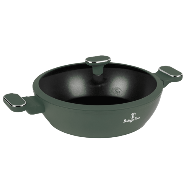 Shallow pot with lid,28 cm Berlinger Haus BH8163 Matte Green