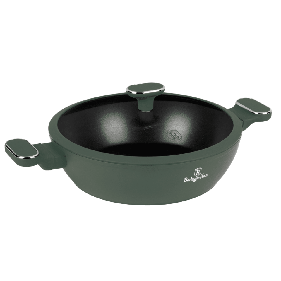 Shallow pot with lid,28 cm Berlinger Haus BH8163 Matte Green
