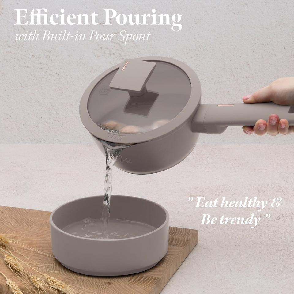 Sauce pan with lid,16 cm Berlinger Haus BH8088 Taupe