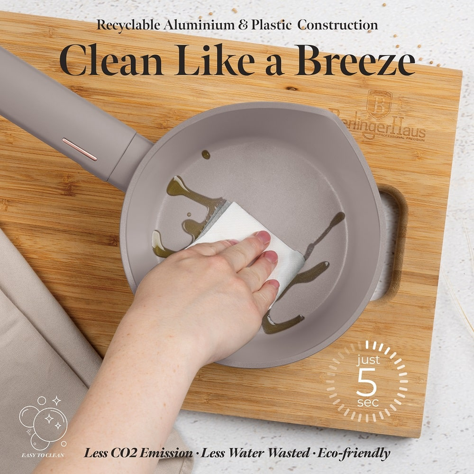 Sauce pan with lid,16 cm Berlinger Haus BH8088 Taupe