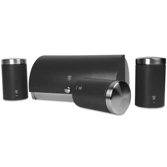 Bread box with 3 pcs canister set BH6738 Anthracite