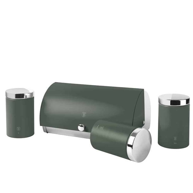 Bread box with 3pcs canister set Berlinger Haus BH6833 Green