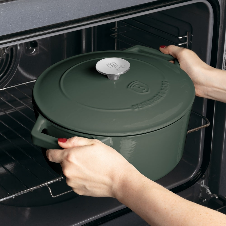 Casserole, 24 cm cast iron Berlinger Haus BH6544 Matte Green