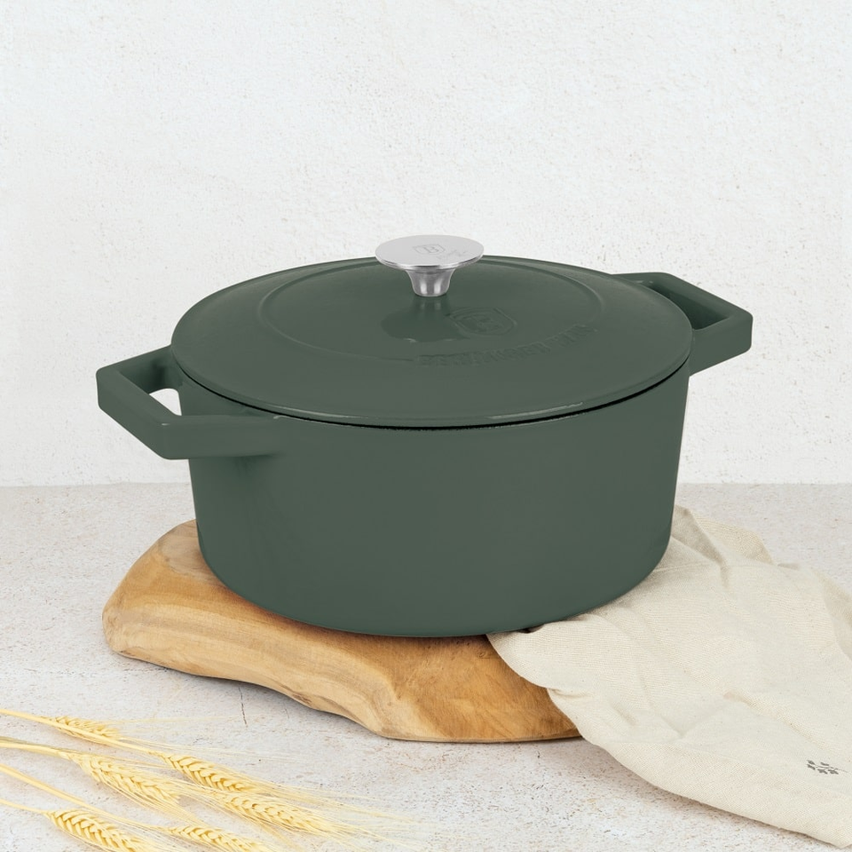 Casserole, 24 cm cast iron Berlinger Haus BH6544 Matte Green