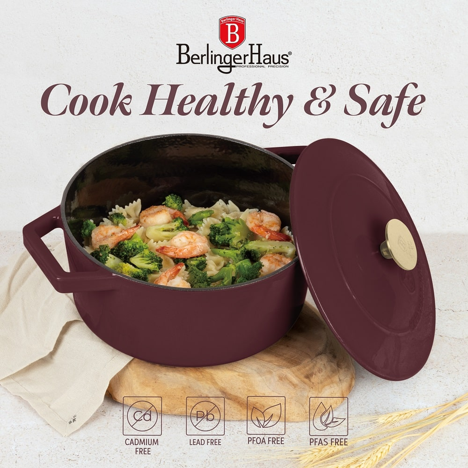Casserole, 24 cm, cast iron Berlinger Haus BH6542 Leonardo