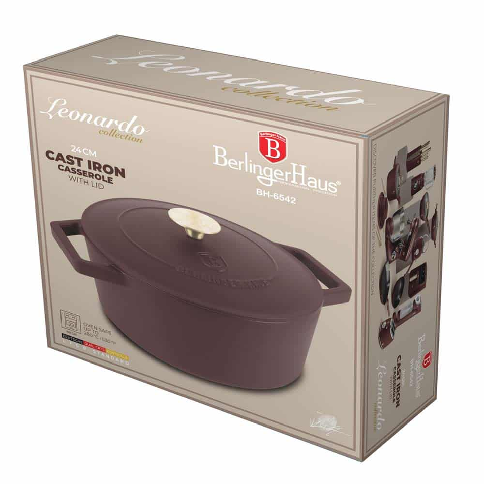 Casserole, 24 cm, cast iron Berlinger Haus BH6542 Leonardo