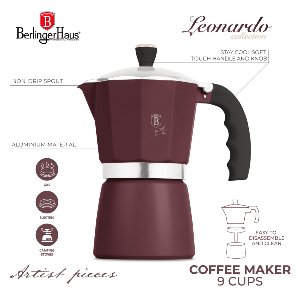 Coffee maker, 9 cups Berlinger Haus BH8567 LEONARDO