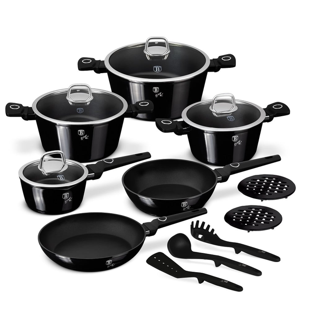 15 pcs cookware set Berlinger Haus BH8232 Black