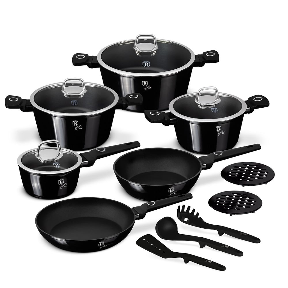 15 pcs cookware set Berlinger Haus BH8232 Black