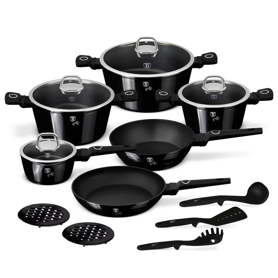 15 pcs cookware set Berlinger Haus BH8232 Black