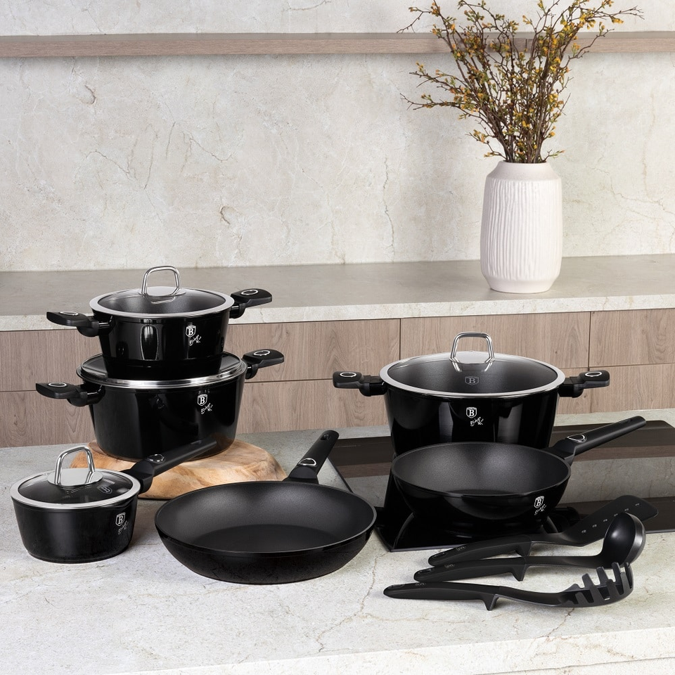 15 pcs cookware set Berlinger Haus BH8232 Black