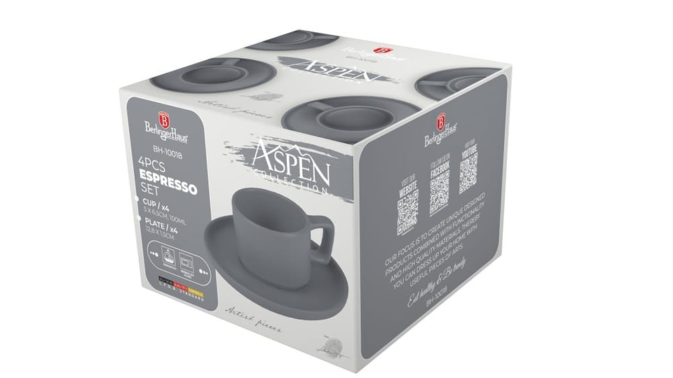 4+4 pcs espresso cup set Berlinger Haus BH10018