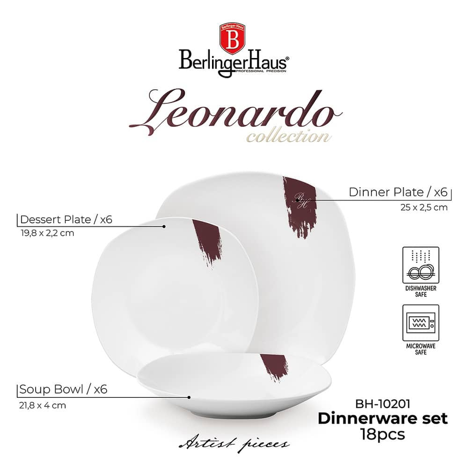 18 pcs dinnerware Berlinger Haus BH10203 Leonardo