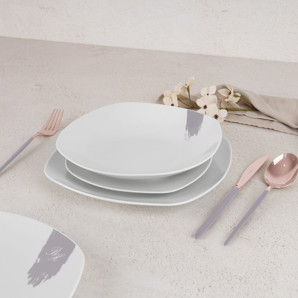 18 pcs dinnerware Berlinger Haus BH10202 Taupe