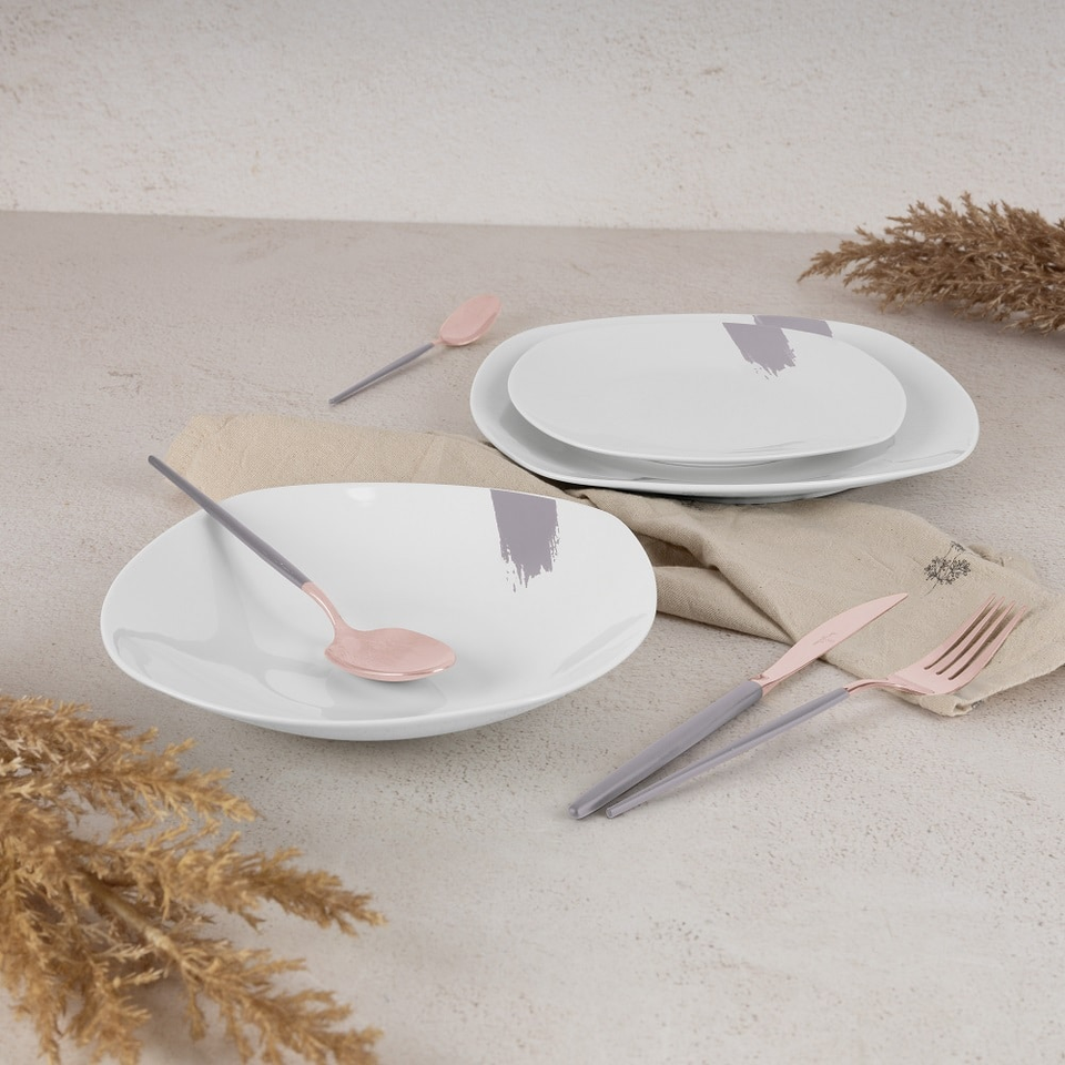 18 pcs dinnerware Berlinger Haus BH10202 Taupe