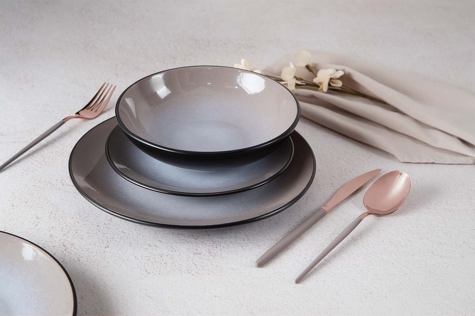 18 pcs dinnerware Berlinger Haus BH10002 Taupe