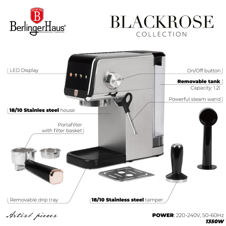 Digital espresso coffee maker Berlinger Haus BH9622