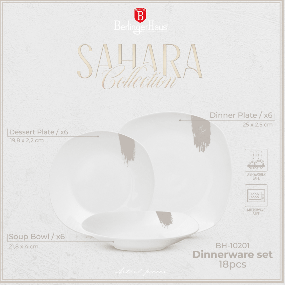 18 pcs dinnerware Berlinger Haus BH10201 Sahara