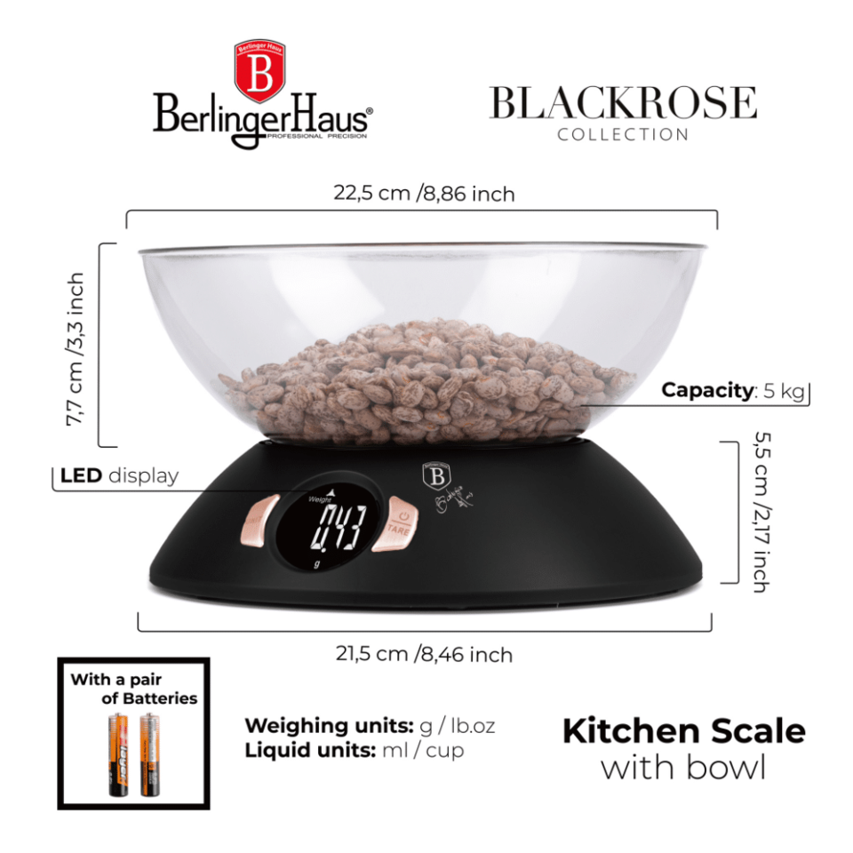 Kitchen scale with bowl Berlinger Haus BH9620