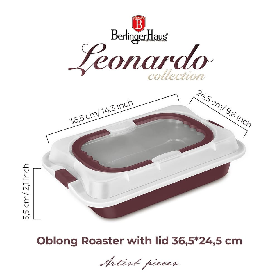 Oblong roaster with lid Berlinger Haus BH8636 Leonardo