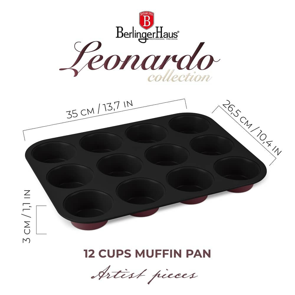 12 cups muffin pan Berlinger Haus BH7945 Leonardo