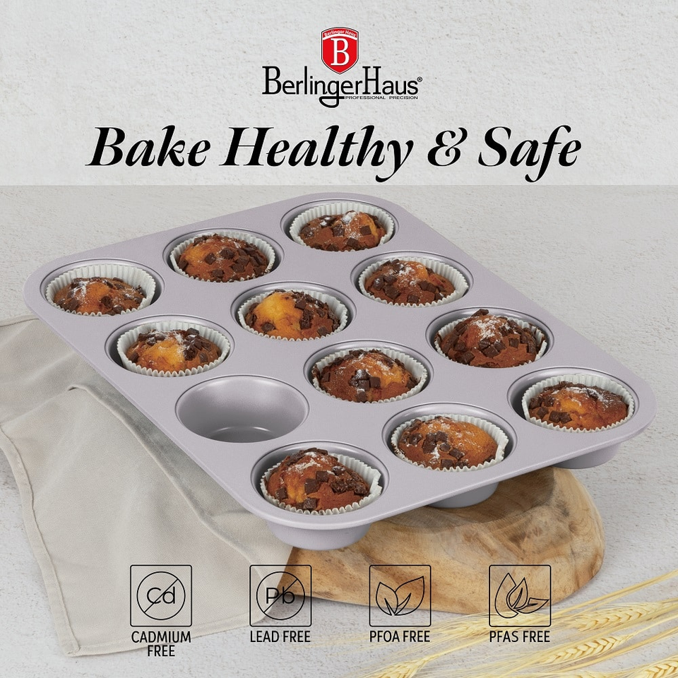 12 cups muffin pan Berlinger Haus BH7947 Taupe
