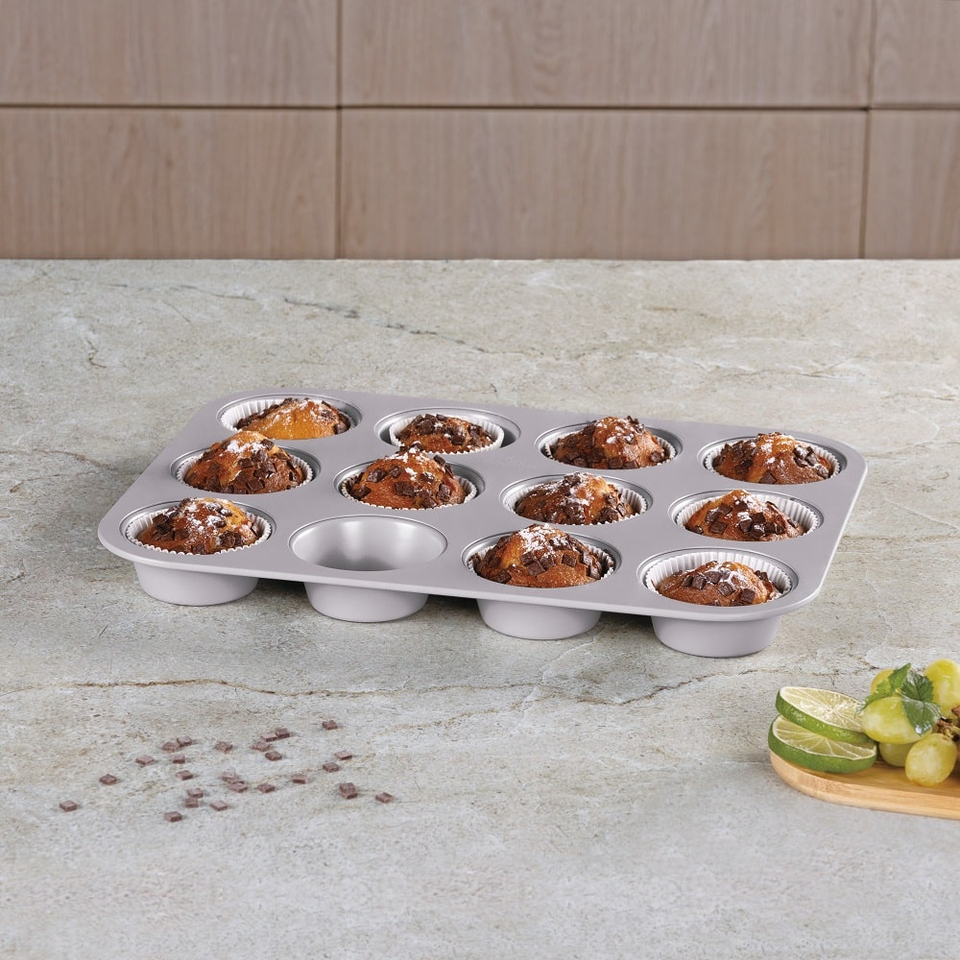 12 cups muffin pan Berlinger Haus BH7947 Taupe