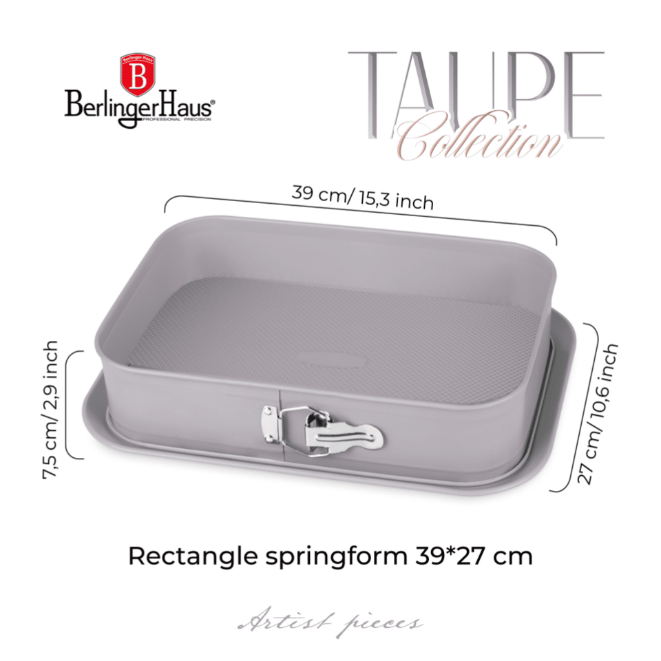 Rectangle springform, 39*27 cm Berlinger Haus BH7943 Taupe