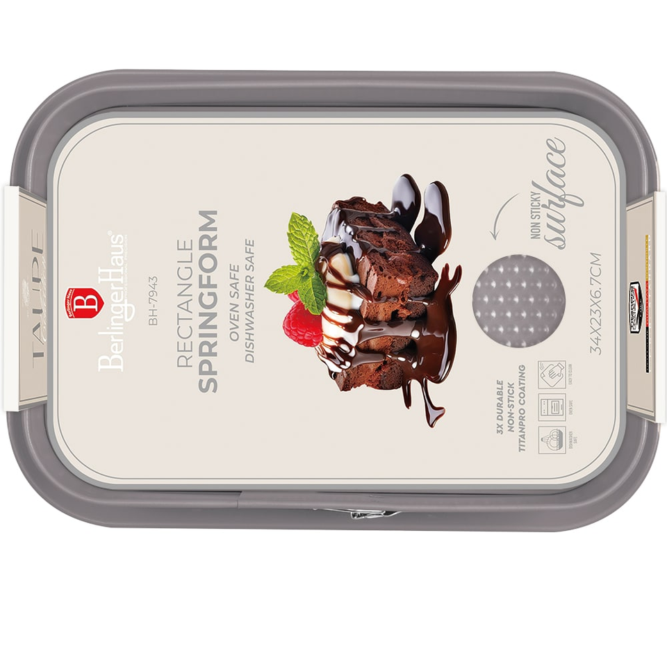 Rectangle springform, 39*27 cm Berlinger Haus BH7943 Taupe