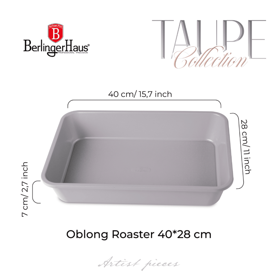 Oblong roaster, 40*28 cm Berlinger Haus BH7903 Taupe