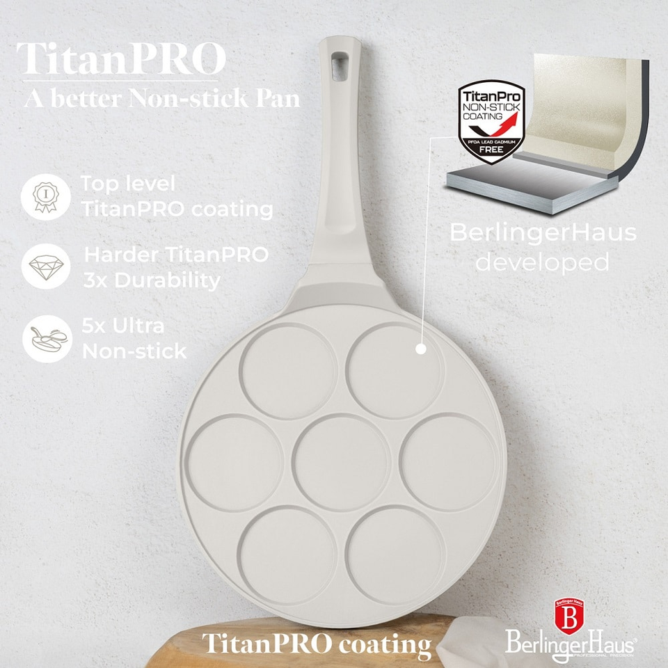 7 holes blank pancake pan,26 cm Berlinger Haus BH7794 Sahara