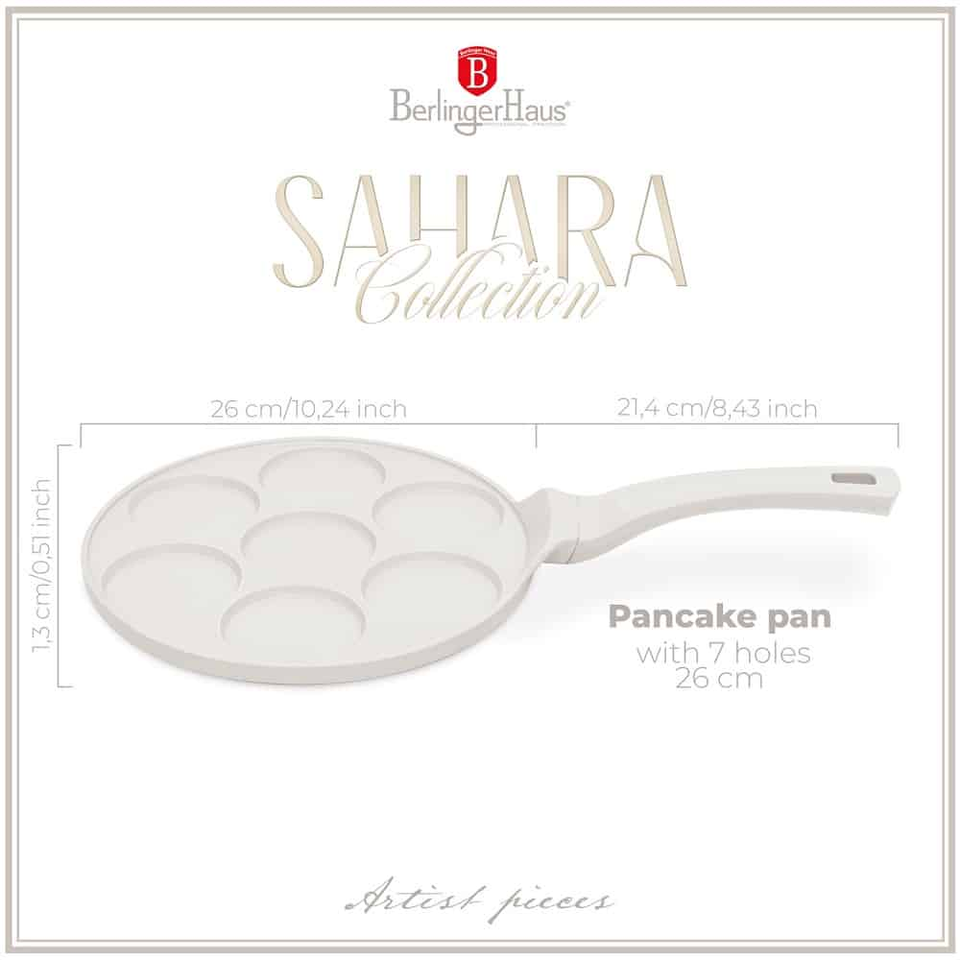 7 holes blank pancake pan,26 cm Berlinger Haus BH7794 Sahara
