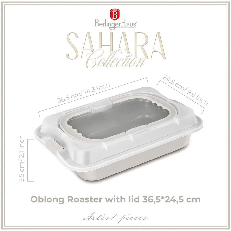 Oblong roaster with lid Berlinger Haus BH8639 Sahara